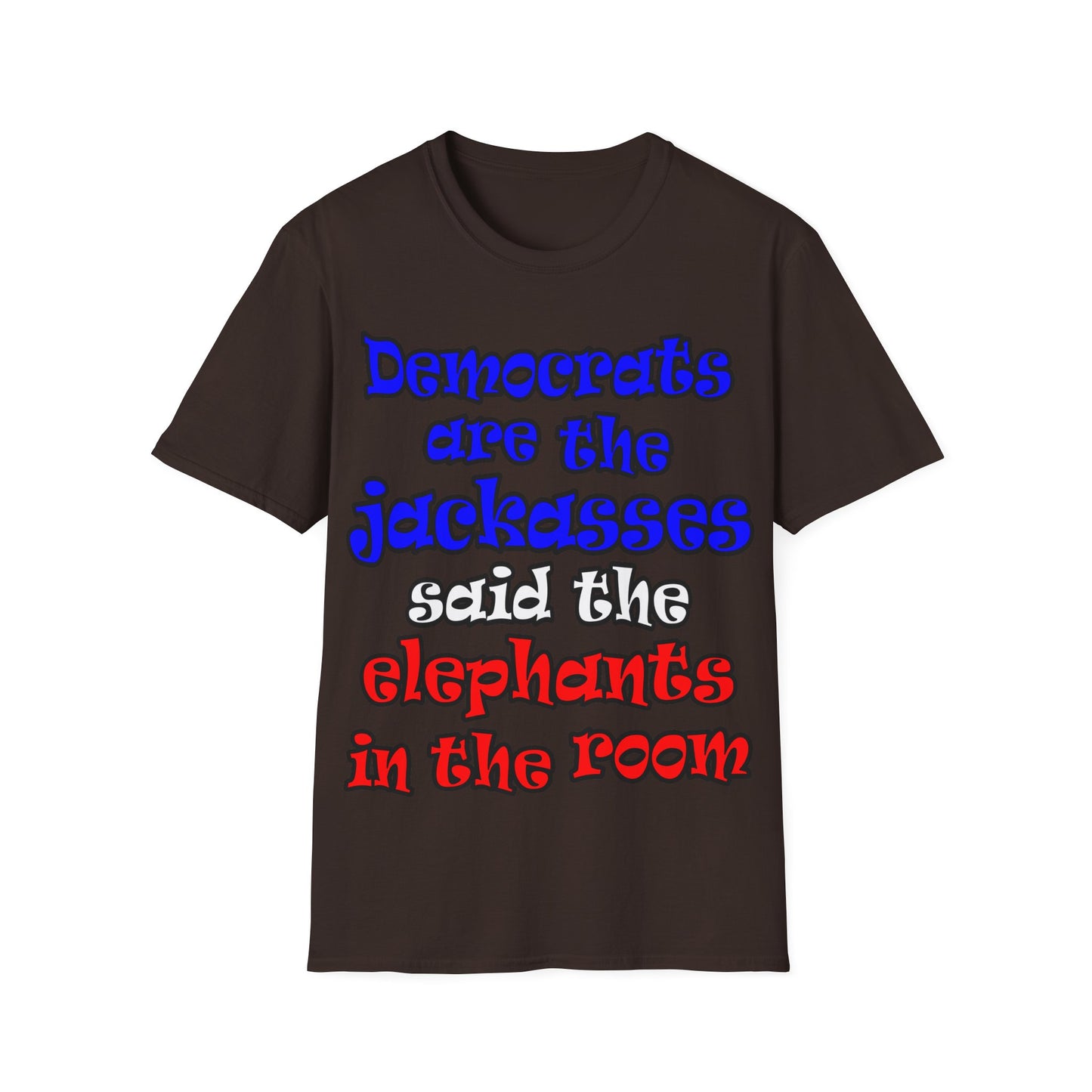 donkeys and elephants - Unisex Softstyle T-Shirt