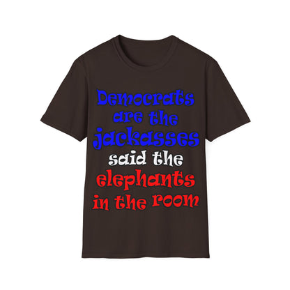 donkeys and elephants - Unisex Softstyle T-Shirt
