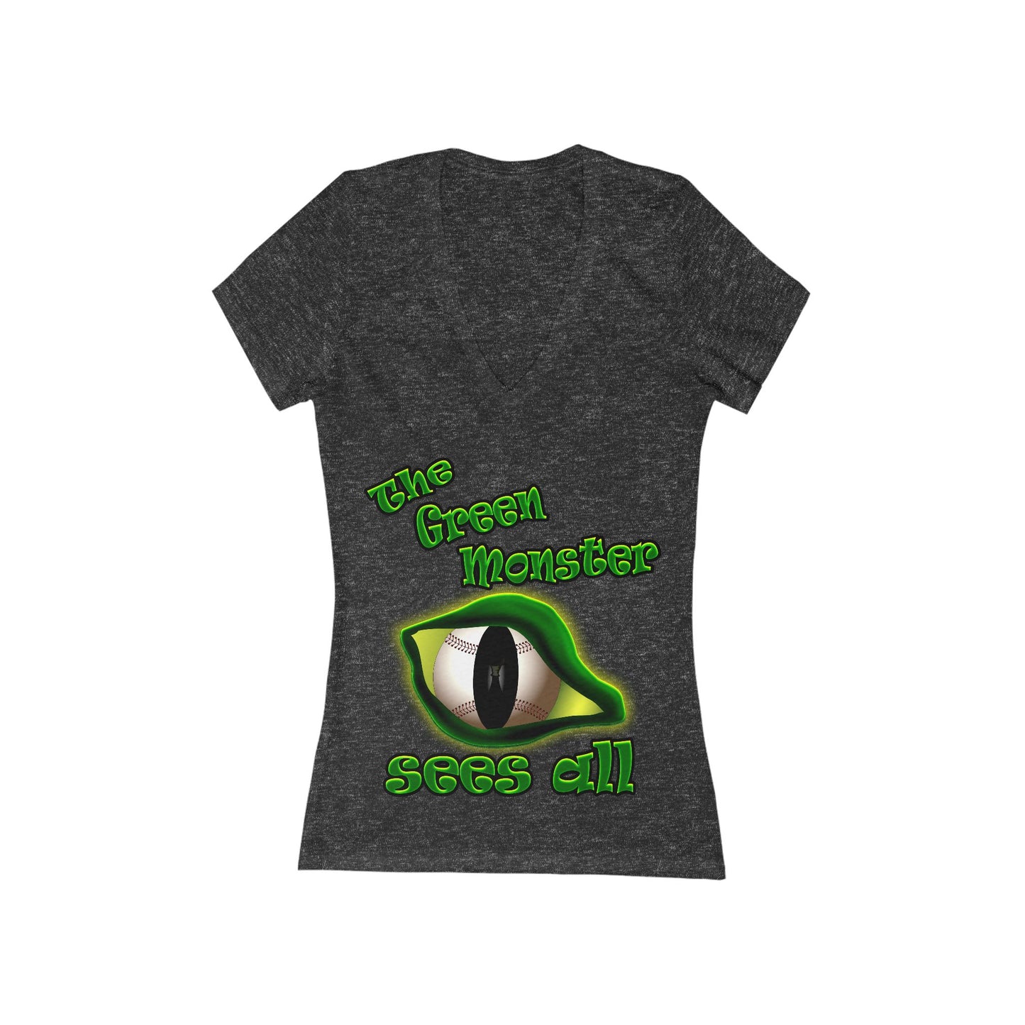 green monster - Women's Jersey Short Sleeve Deep V-Neck Tee