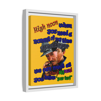 high noon - framed canvas art (yellow)