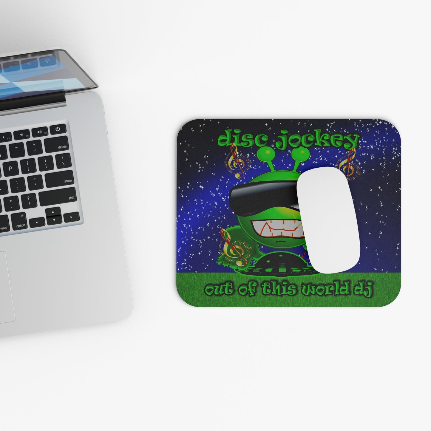 disc jockey - Mouse Pad (Rectangle) ('snoops' background)