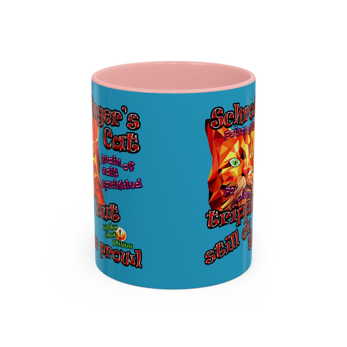 schrodinger's cat - Accent Mug (turquoise)