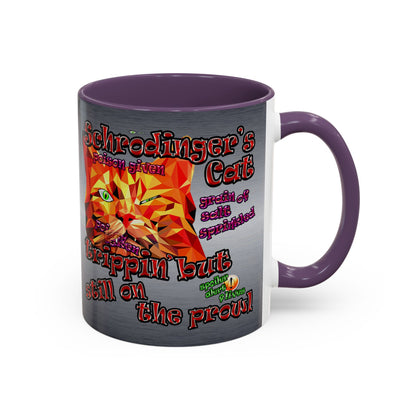 schrodinger's cat - Accent Mug (brushed nickel)