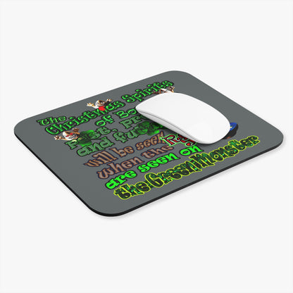christmas spirits of boston - Mouse Pad (Rectangle) (dark grey)