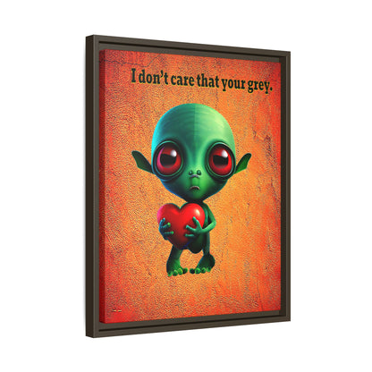 I don't care that your grey - framed canvas art (burnt orange)
