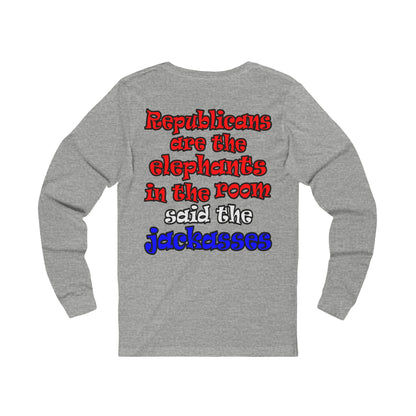 donkeys and elephants - Unisex Jersey Long Sleeve Tee