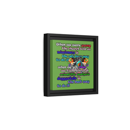 doggystyle - framed canvas art (green)