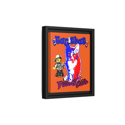 tag that - framed canvas art (orange)