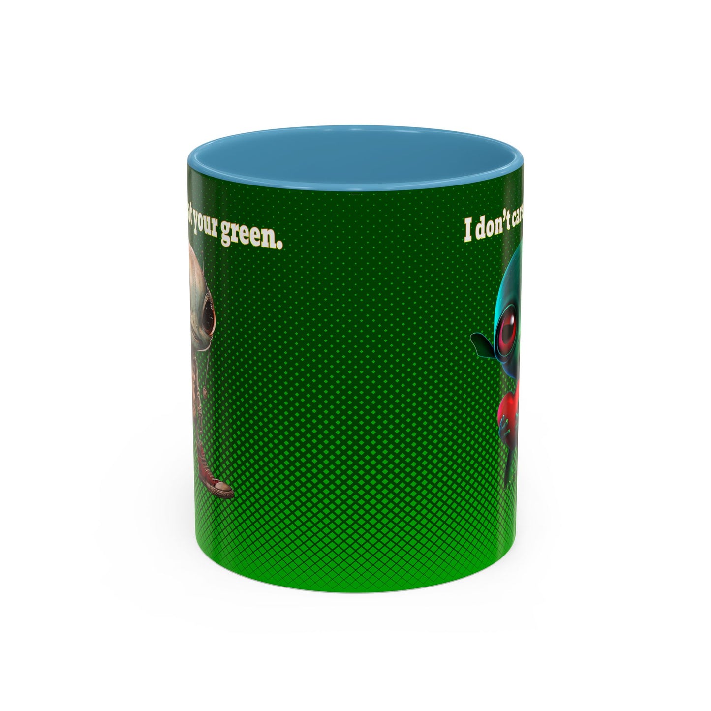 I don't care that your grey - Accent Mug (logo green)