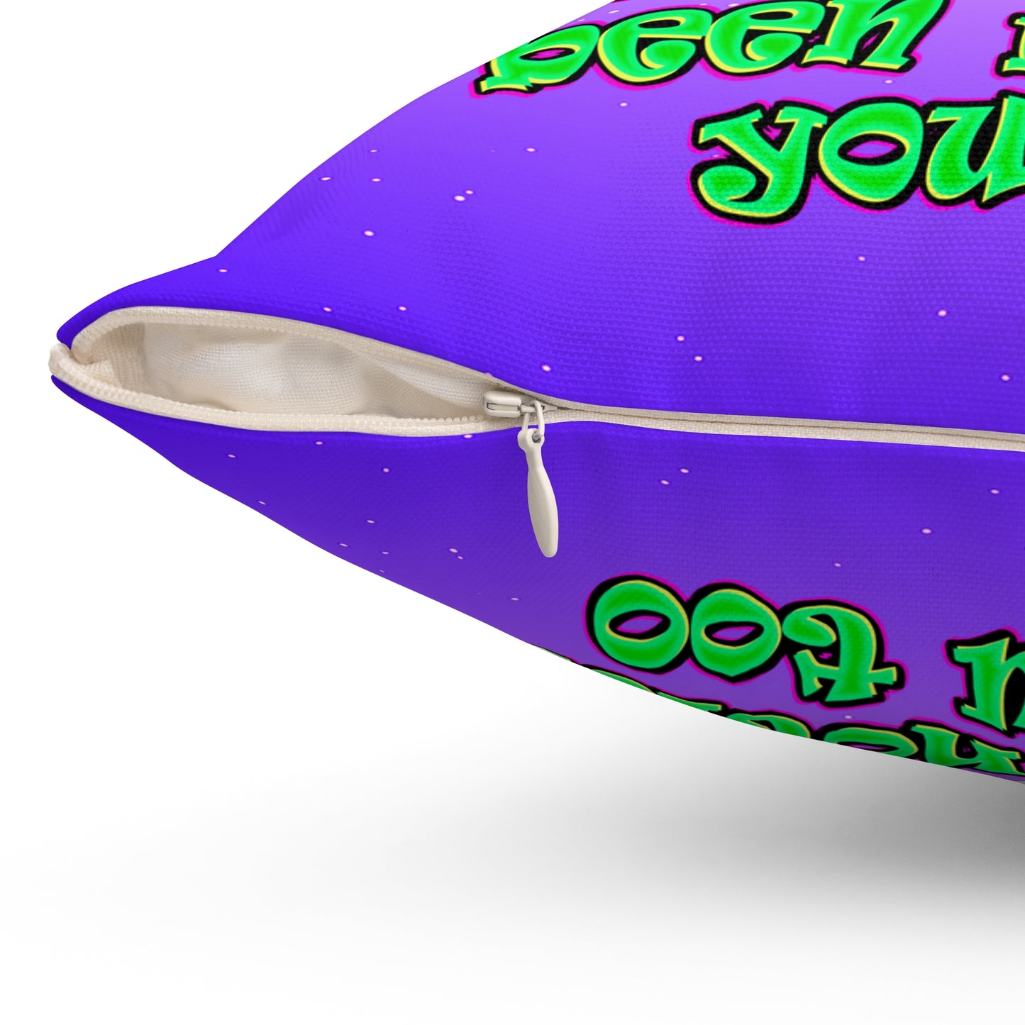 noticed you noticing - Spun Polyester Square Pillow - (purple-pink wave)