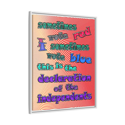 declaration of the independents - framed canvas art (yellow-orange wave)