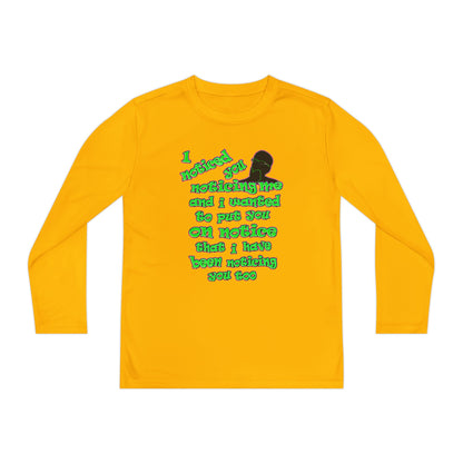 noticed you noticing - Youth Long Sleeve Competitor Tee