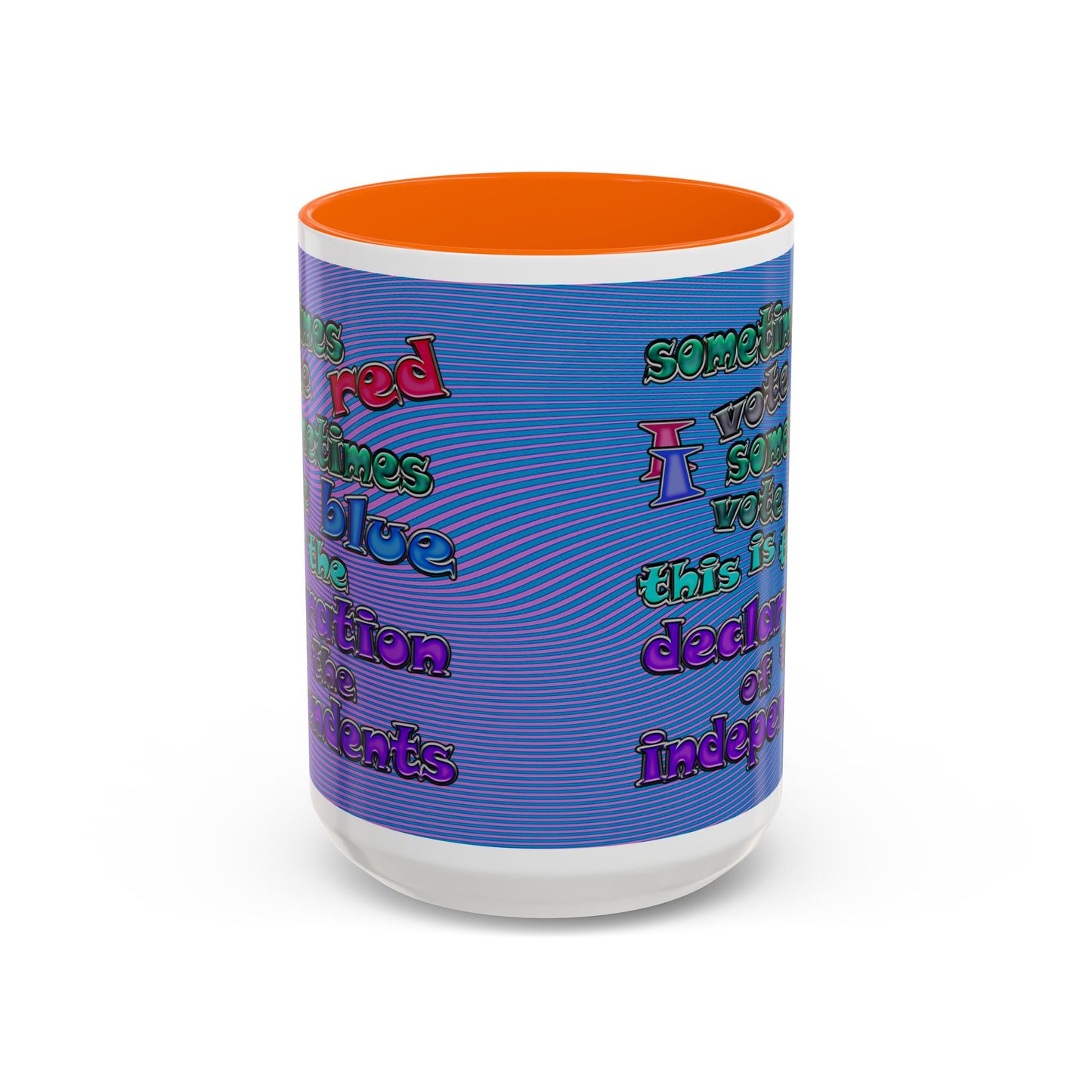 declaration of the independents - Accent Mug (light blue-purple wave)