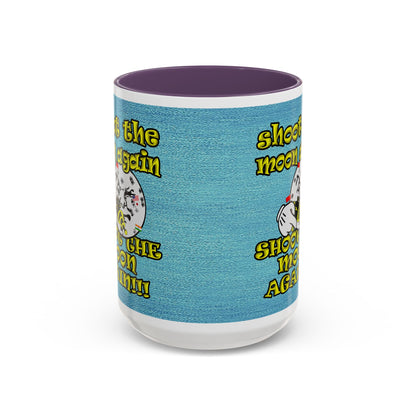 shoot the moon again - Accent Mug (faded blue)