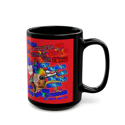 drop the beat - Black Mug (red)