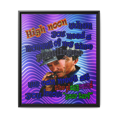 high noon - framed canvas art (purple wave)
