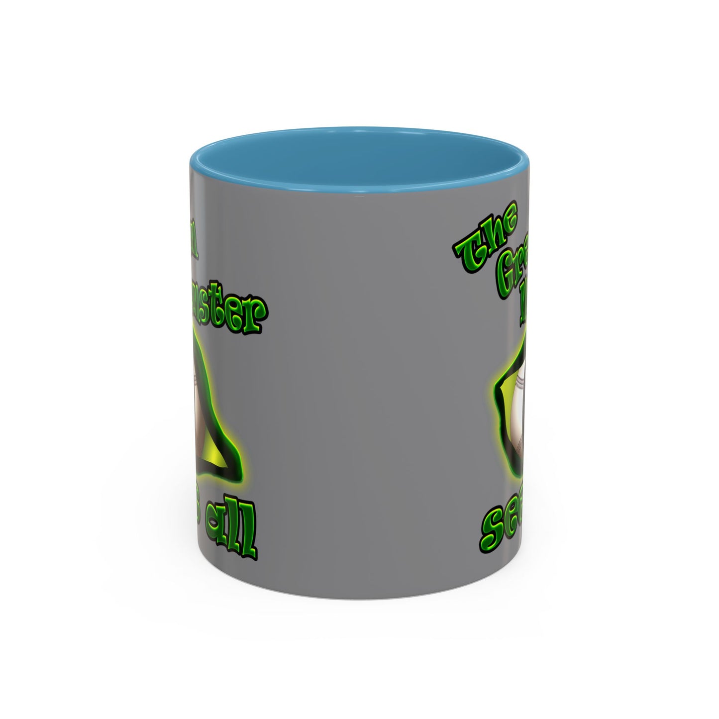 green monster - Accent Mug (grey)