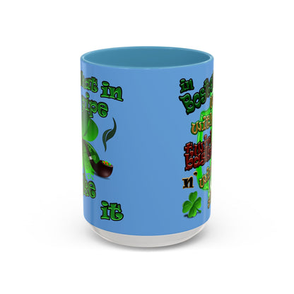 celtics logo - Accent Mug (light blue)