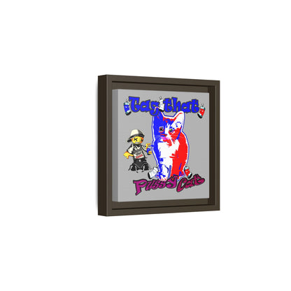 tag that - framed canvas art (light grey)