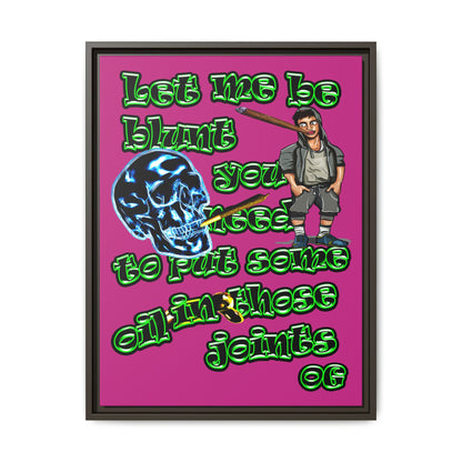 og - framed canvas art (pink)