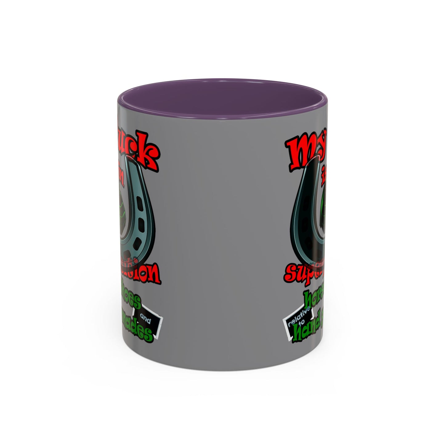my luck - Accent Mug (grey)