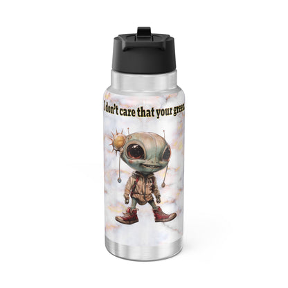 I don't care that your grey - Gator Tumbler, 32oz  (white marble)