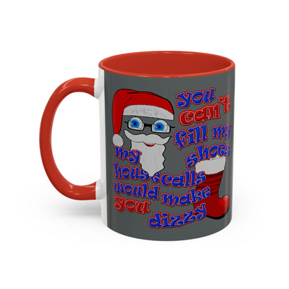 santa's shoes - Accent Mug (dark grey)