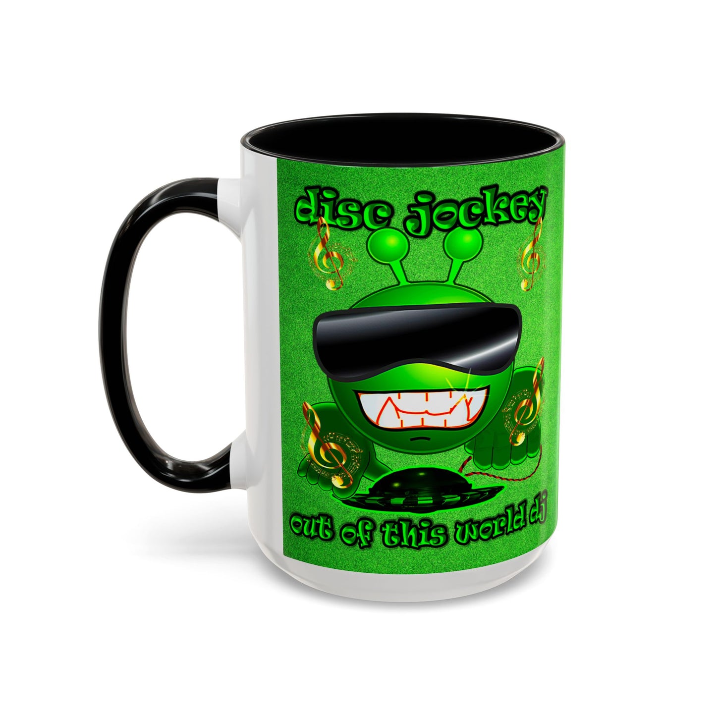 disc jockey - Accent Mug (green turf)