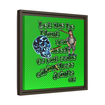 og - framed canvas art (logo green)