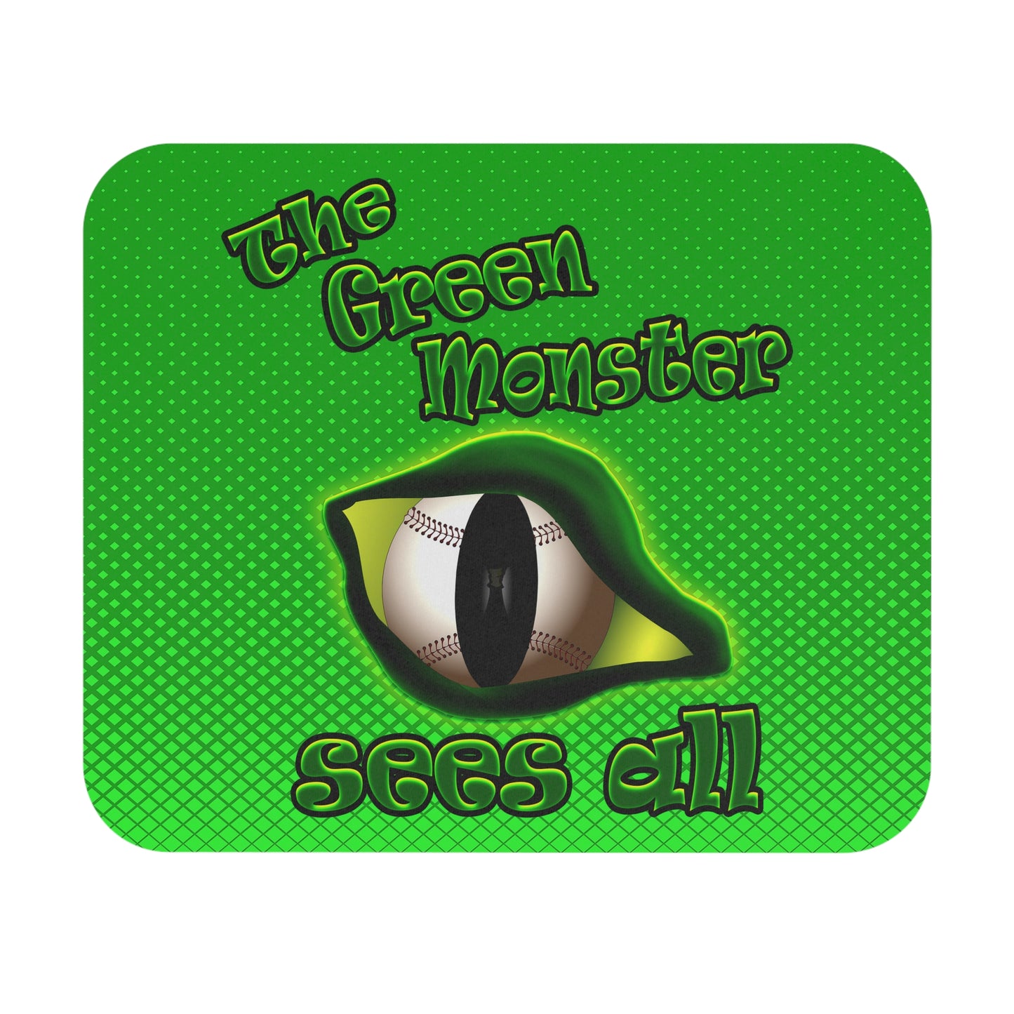 green monster - Mouse Pad (Rectangle) (logo green)