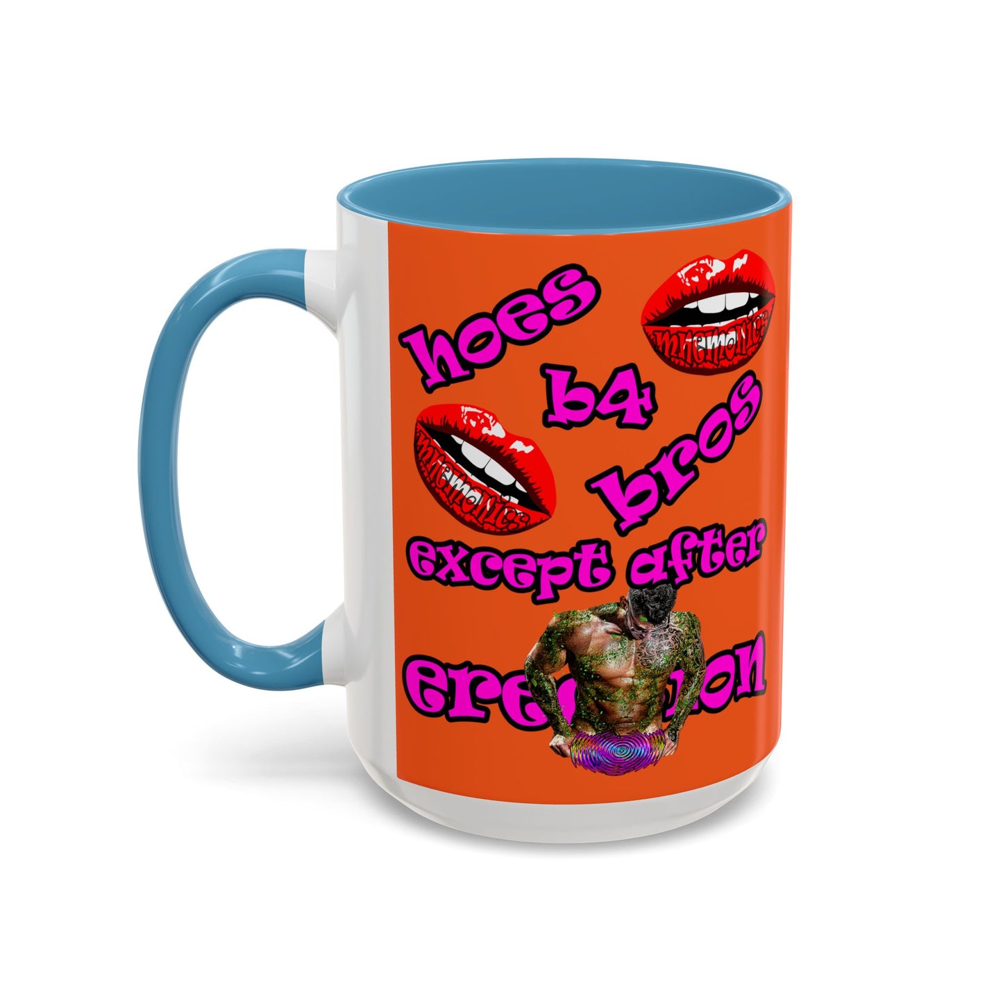 hoes b4 bros - Accent Mug (orange)