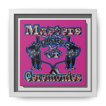 em cee squared - framed canvas art (pink)