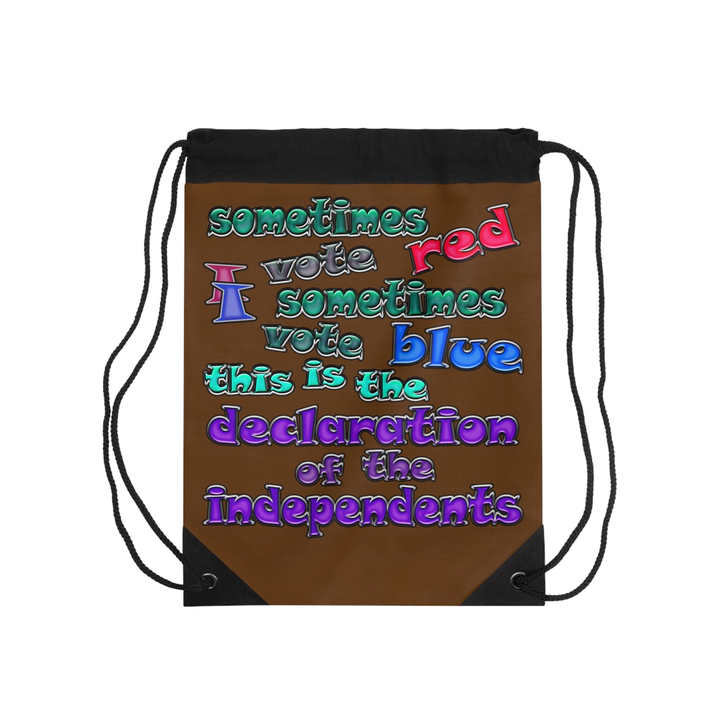 declaration of the independents - Drawstring Bag (brown)