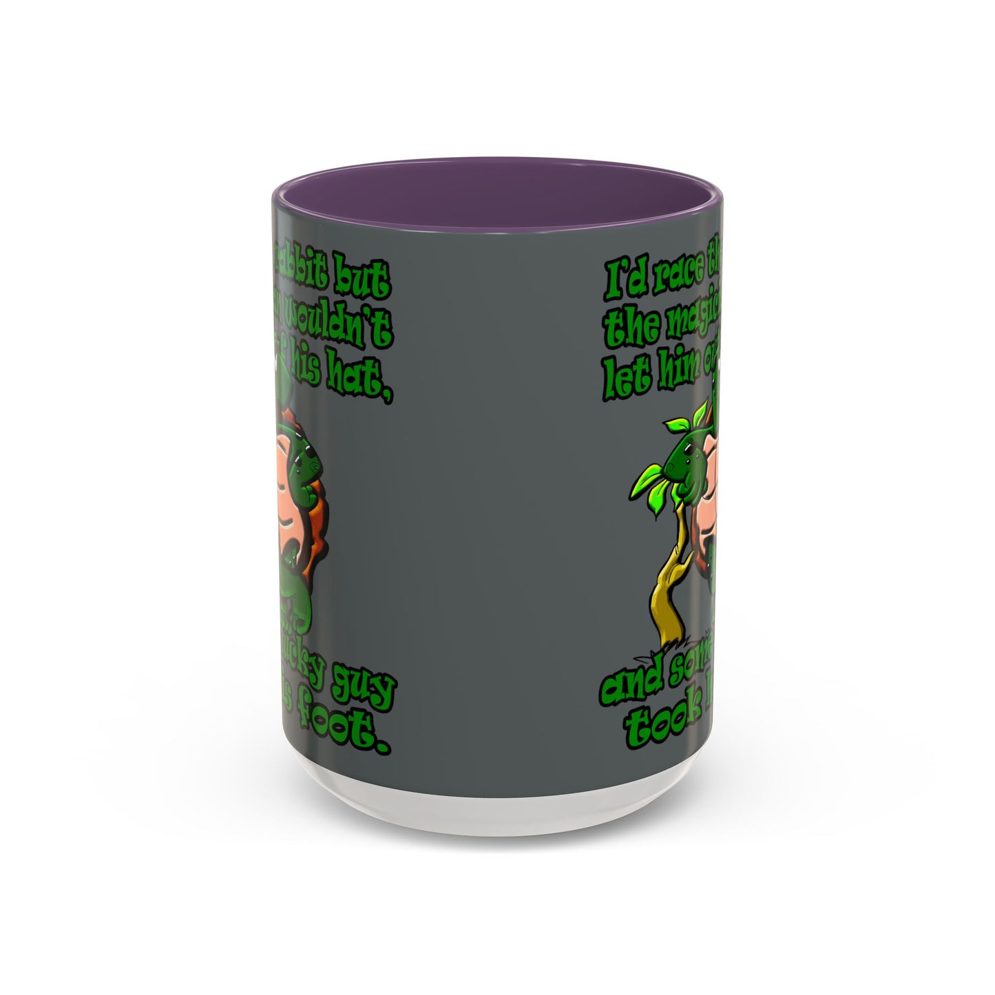 turtle race - Accent Mug (dark grey)