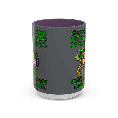 turtle race - Accent Mug (dark grey)