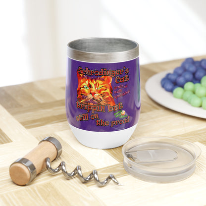 schrodinger's cat - Chill Wine Tumbler (purple)