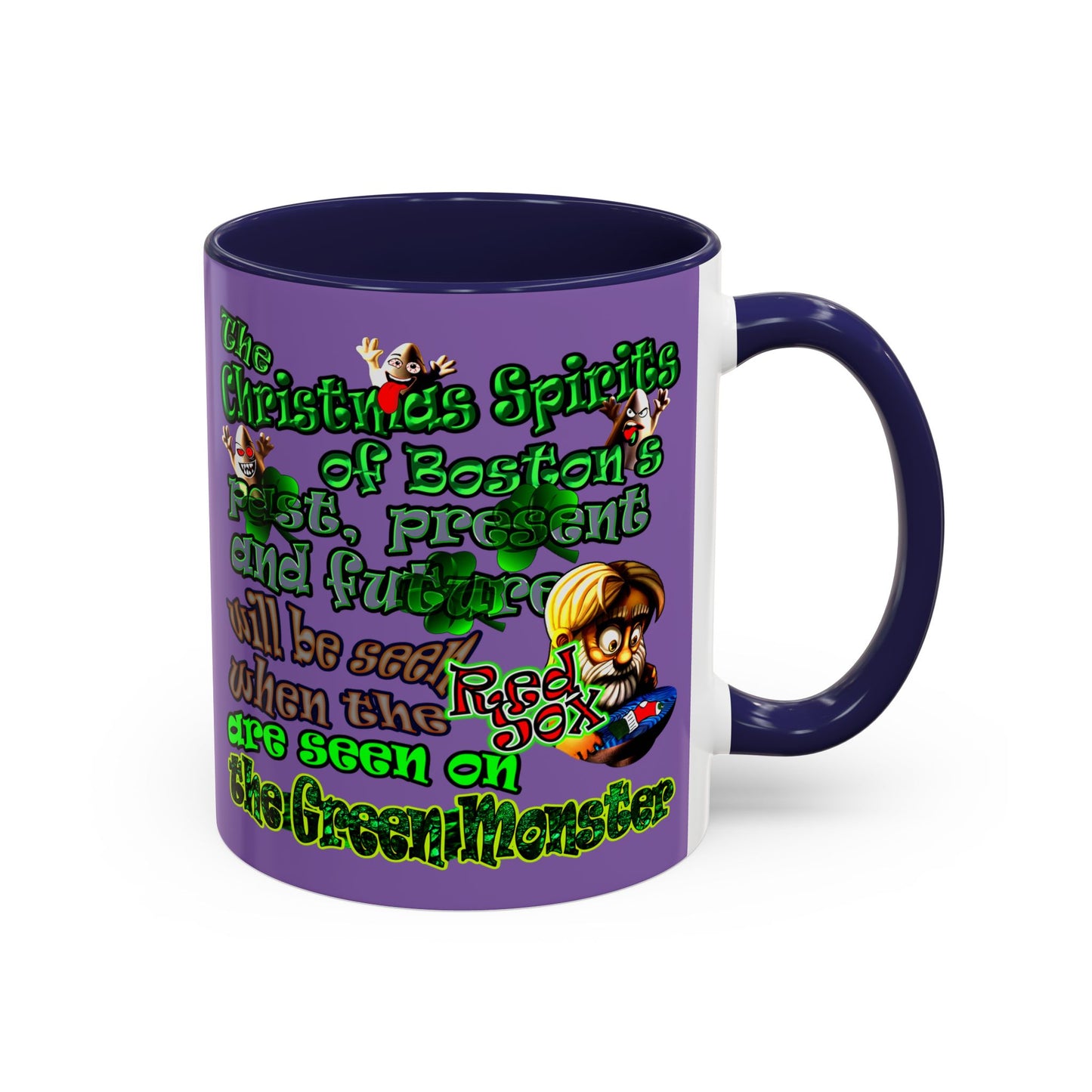 christmas spirits of boston - Accent Mug (light purple)
