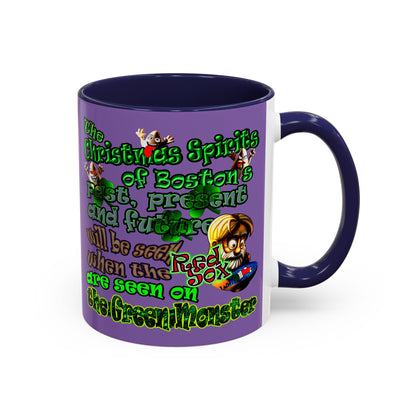 christmas spirits of boston - Accent Mug (light purple)