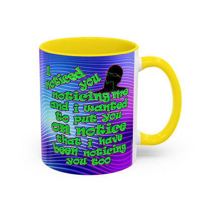 noticed you noticing - Accent Mug (purple wave)
