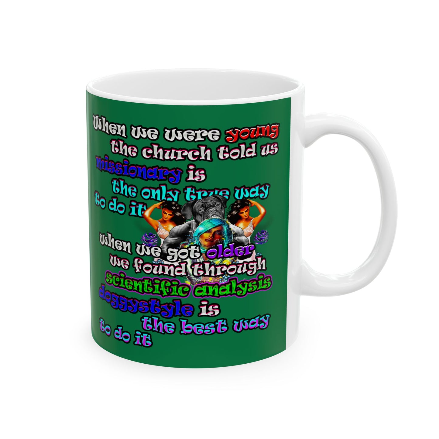 doggystyle - White Mug (dark green)