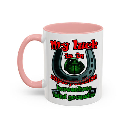 my luck - Accent Mug (white)