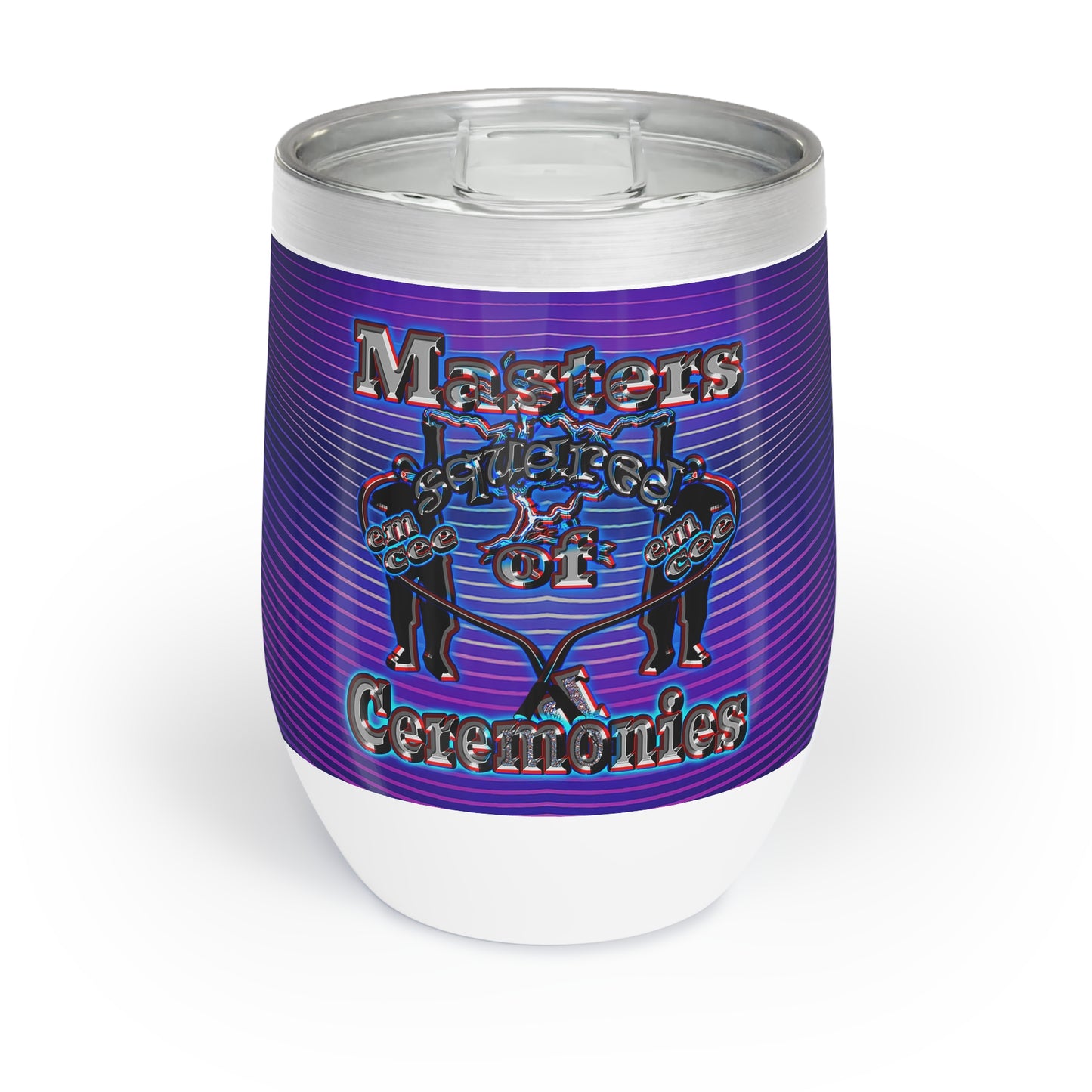 em cee squared - Chill Wine Tumbler (purple wave)