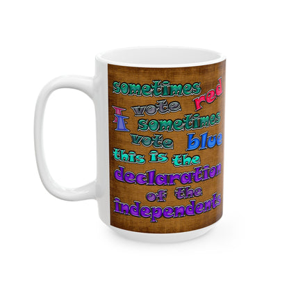 declaration of the independents - White Mug (brown papyrus)