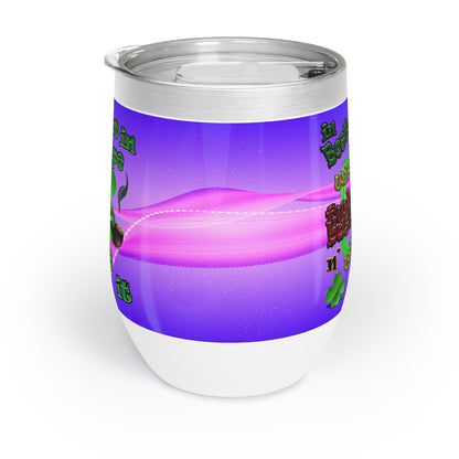 celtics logo - Chill Wine Tumbler (purple-pink wave)