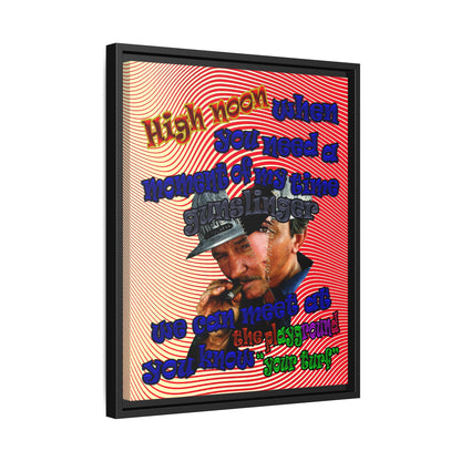 high noon - framed canvas art (yellow-orange wave)