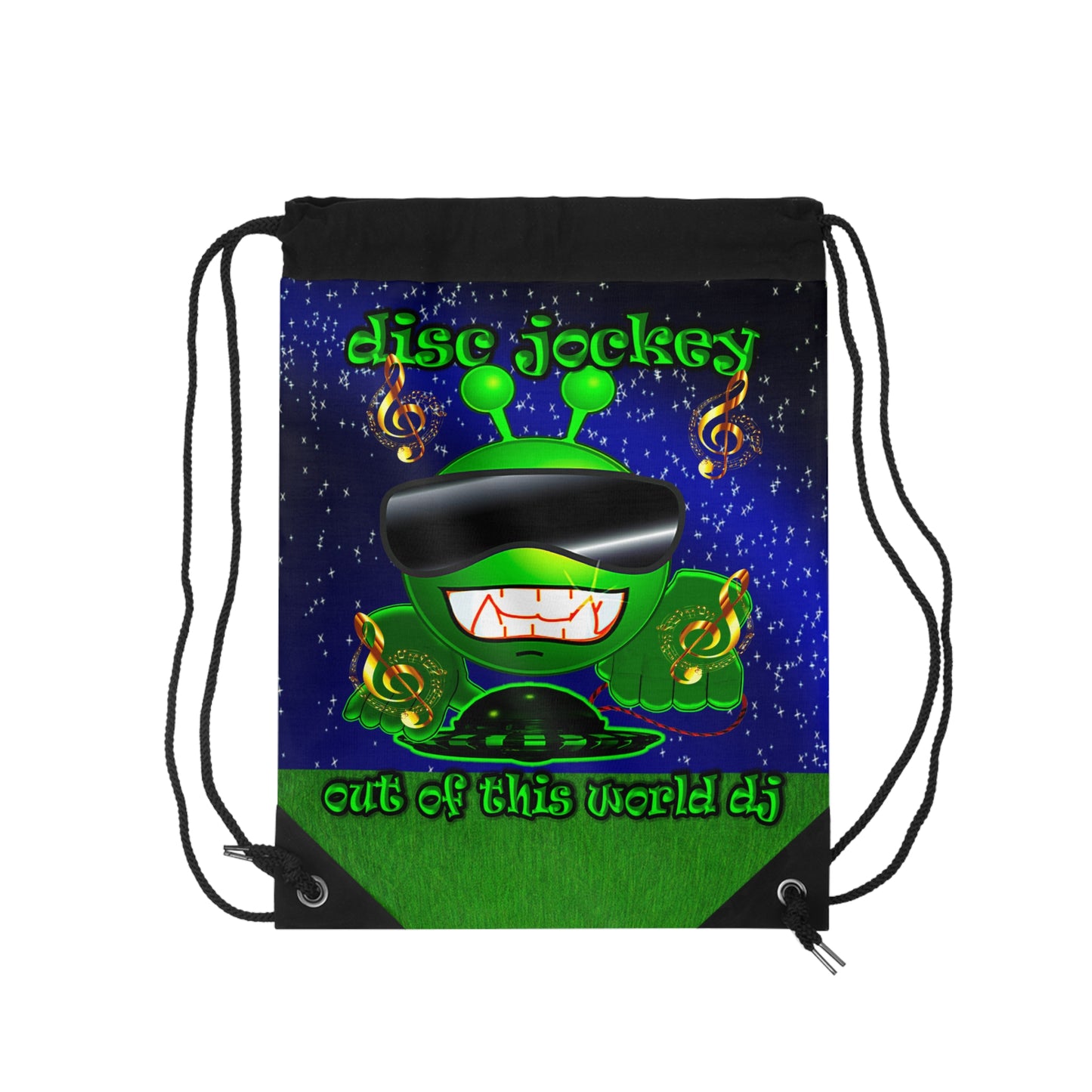 disc jockey - Drawstring Bag ('snoops' background)