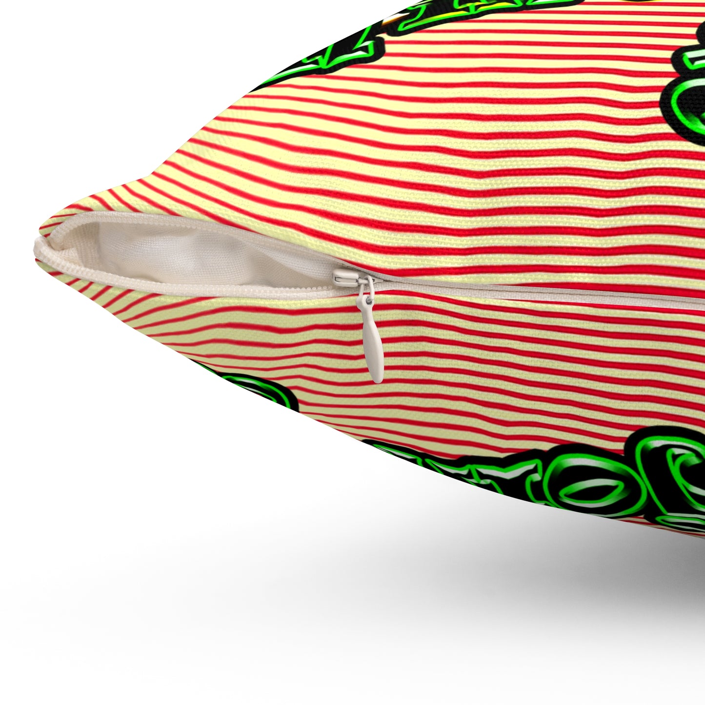 og - Spun Polyester Square Pillow - (yellow-orange wave)