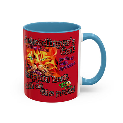 schrodinger's cat - Accent Mug (dark red)