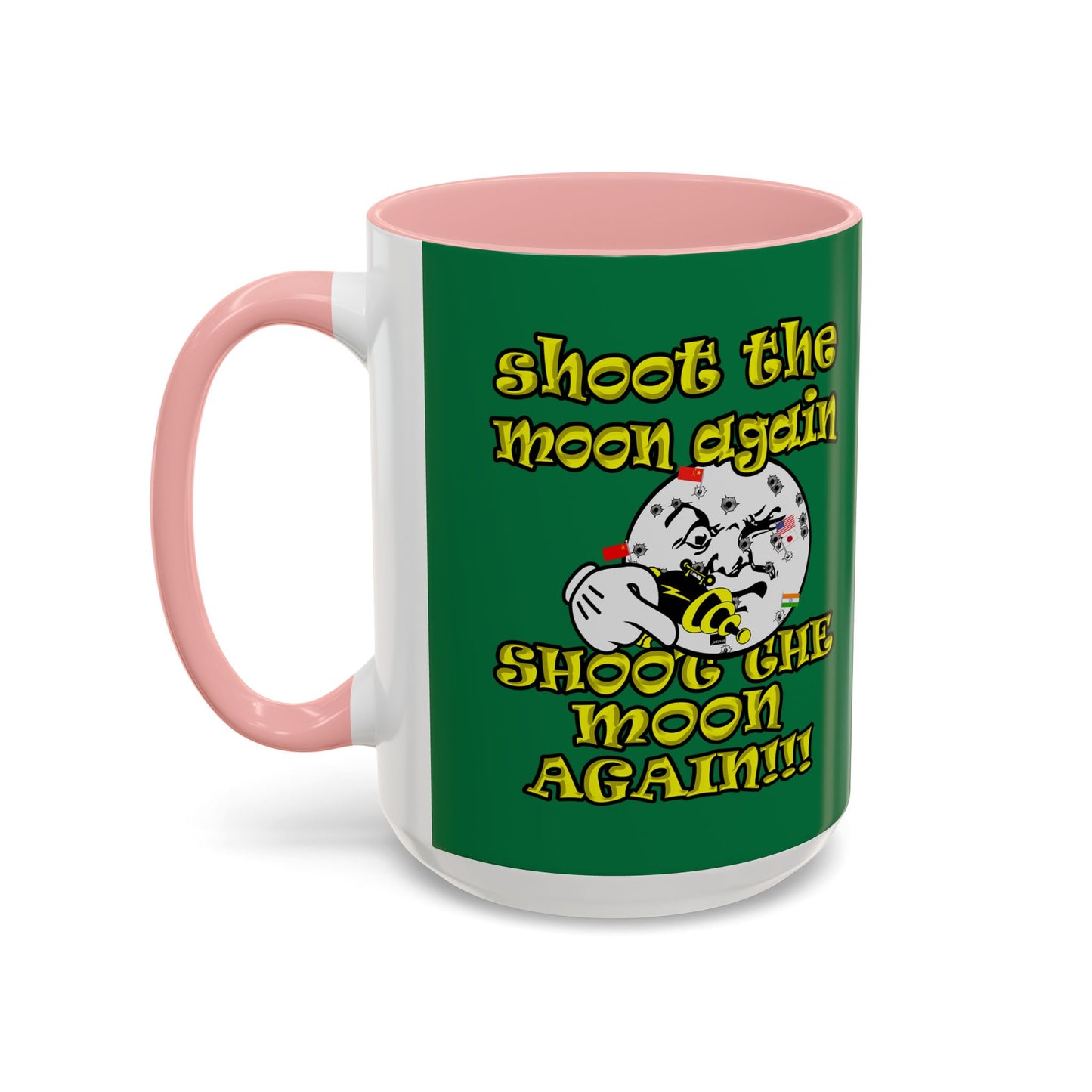 shoot the moon again - Accent Mug (dark green)