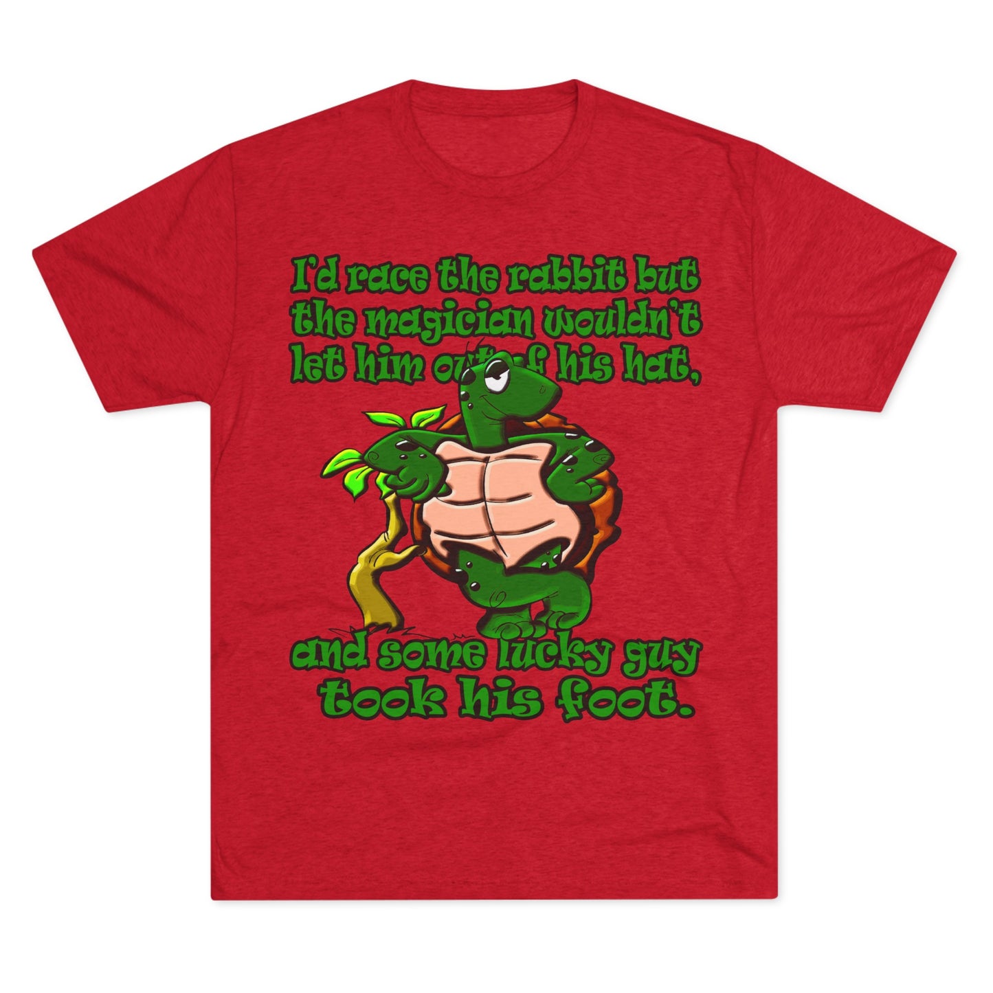 turtle race - Unisex Tri-Blend Crew Tee